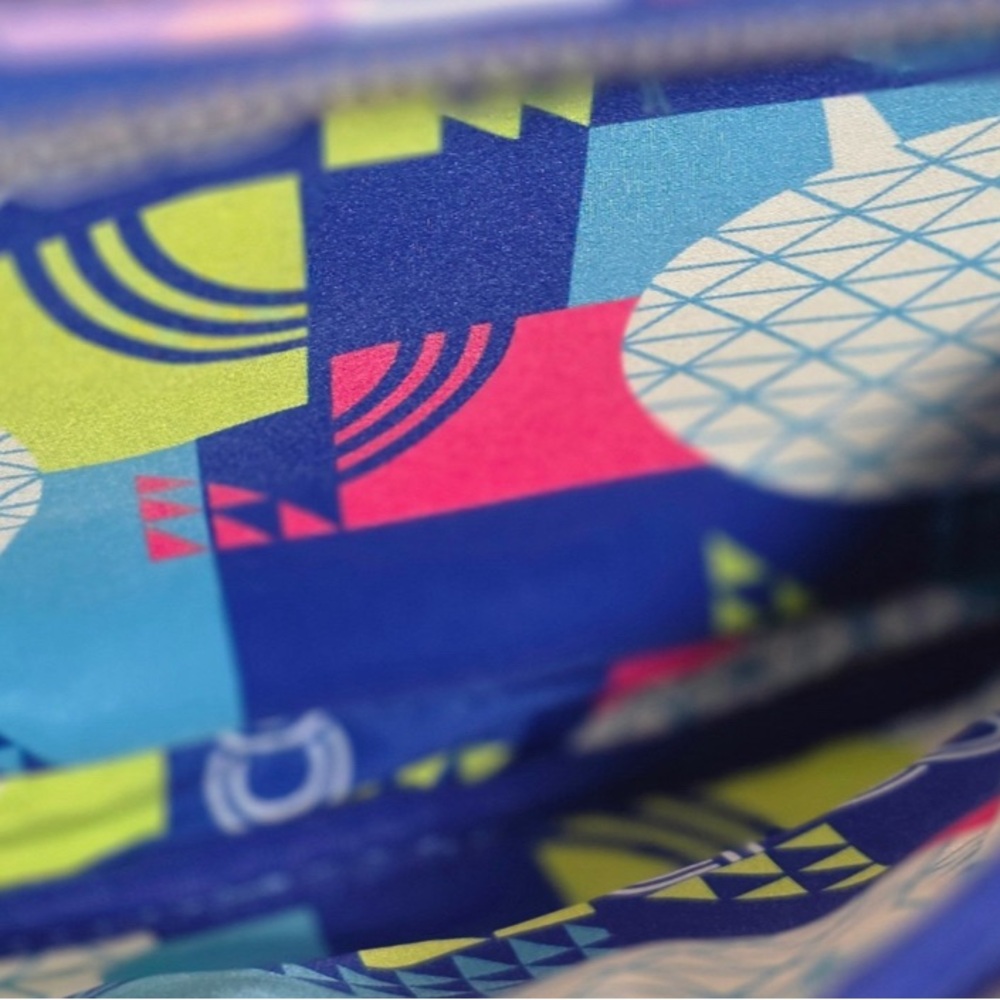 Loungefly Blue Multicolor EPCOT Pattern Mini Back… - image 3